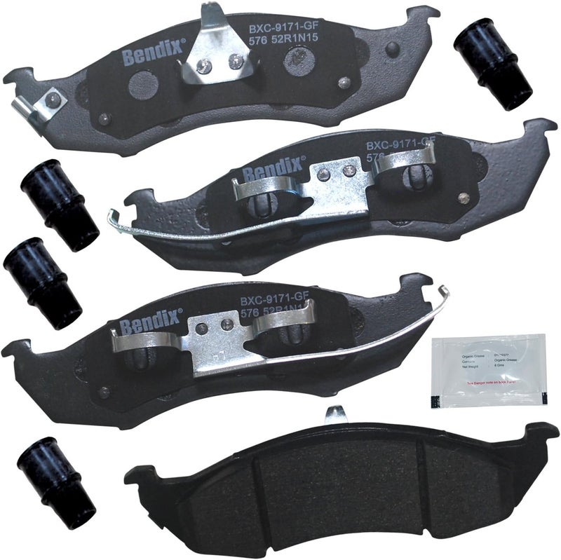 Bendix بطانات فرامل أمامية سيراميك Priority1 CFC576 لمرسيدس فيلجر 2002-1993، نيسان كويست 2002-1993 - Image 1